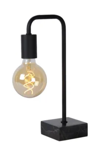 Lucide LORIN - Stolnu00e1 lampa - 1xE27 - u010cierna