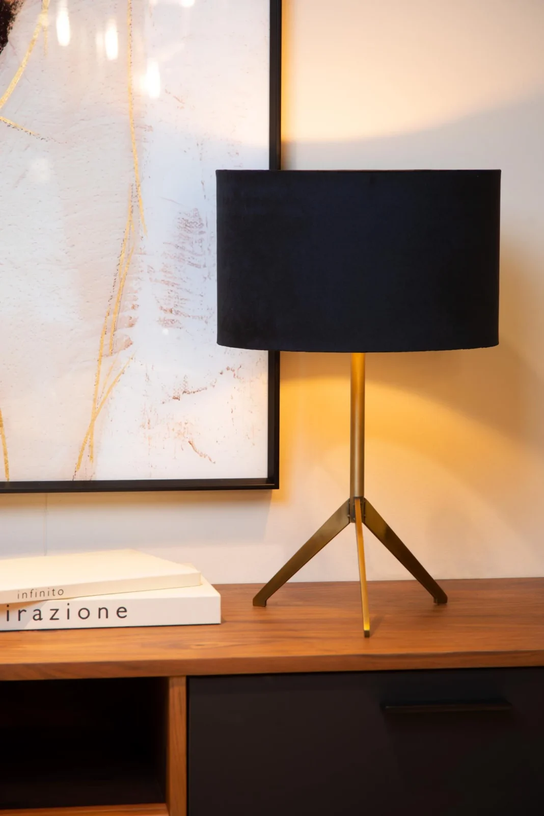 Lucide TONDO - Stolnu00e1 lampa - u00d8 30 cm - 1xE27 - Matt Gold / Brass