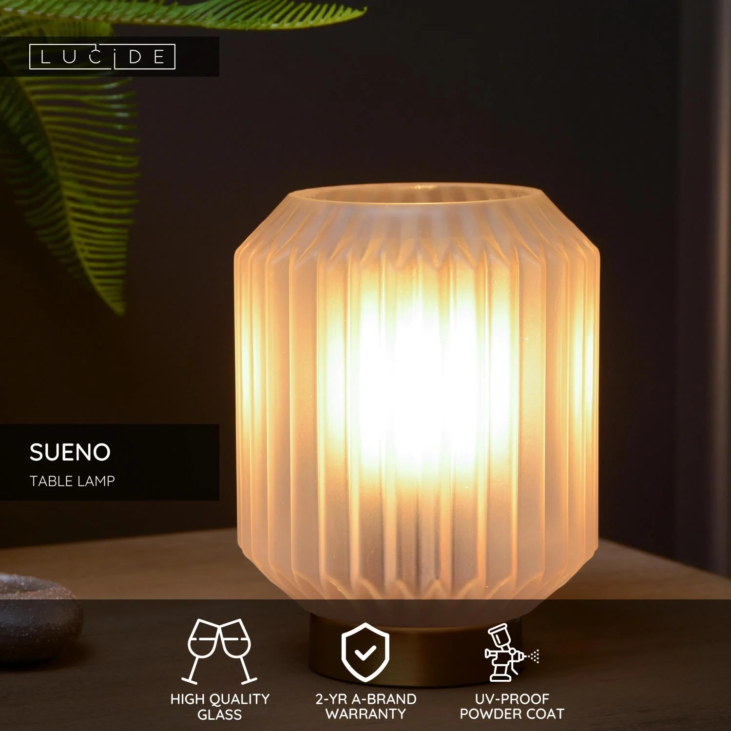 Lucide SUENO - Stolnu00e1 lampa - u00d8 13 cm - 1xE14 - biela