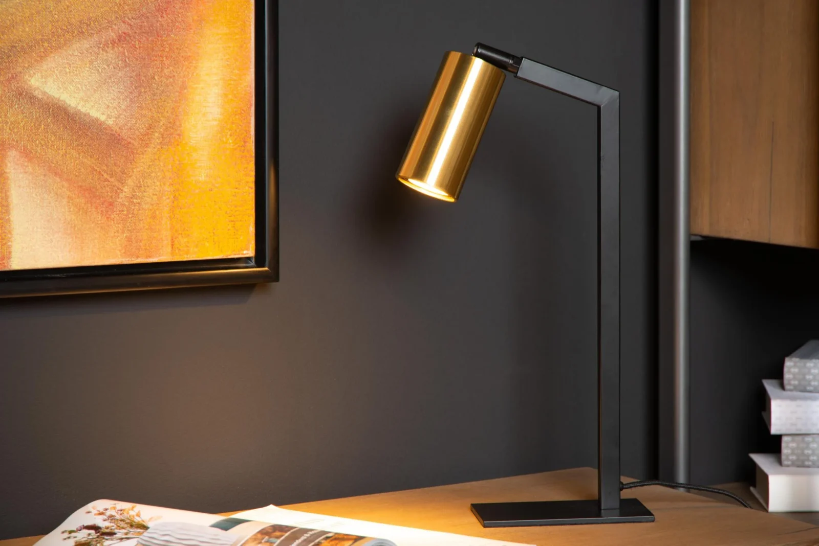 Lucide SYBIL - stolnu00e1 lampa - 1xGU10 - u010dierna