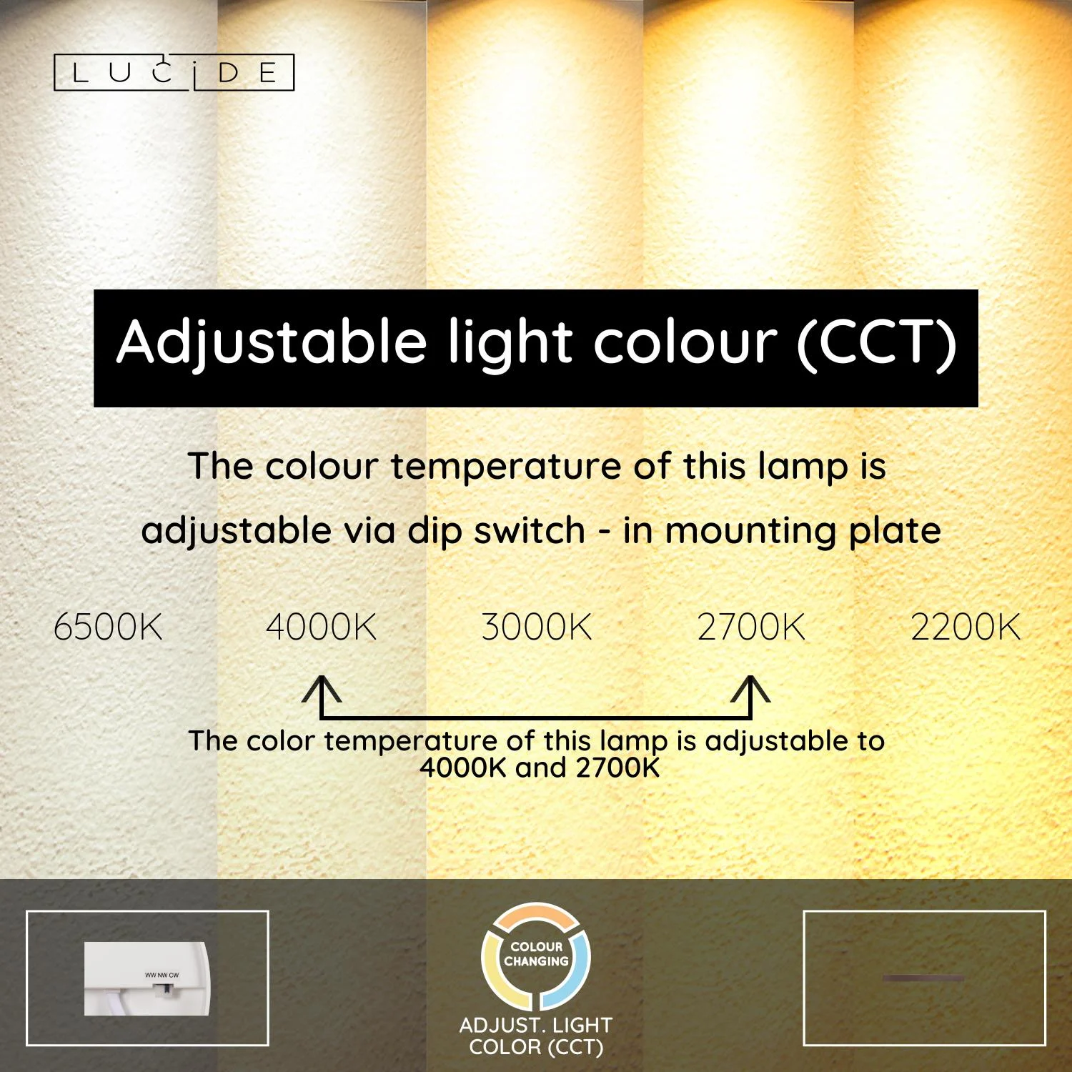 Lucide LIANE - Nu00e1stennu00e9 svetlo - LED Dim. - CCT - 2x14W 2700K/4000K - Rust Brown - Vibes
