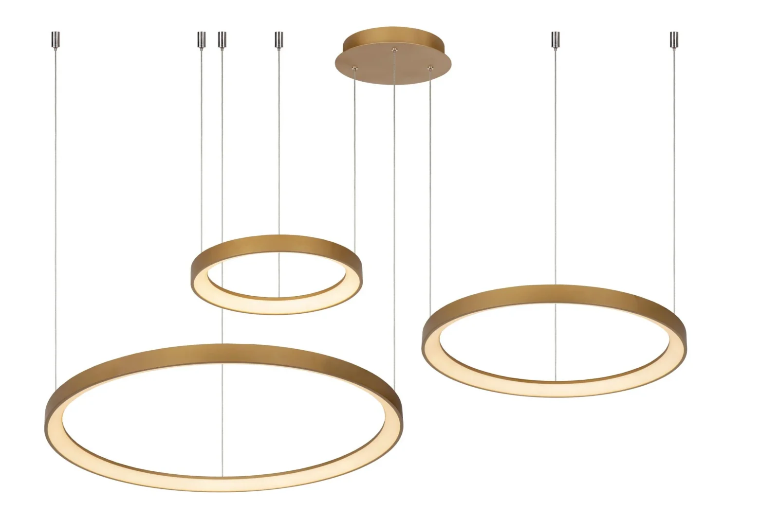 Lucide VIDAL - zu00e1vesnu00e9 svetlo - u00d8 78 cm - LED tlmenu00e9 - 1x120W 2700K - matnu00e9 zlato / mosadz | Pru00e9miovu00e9