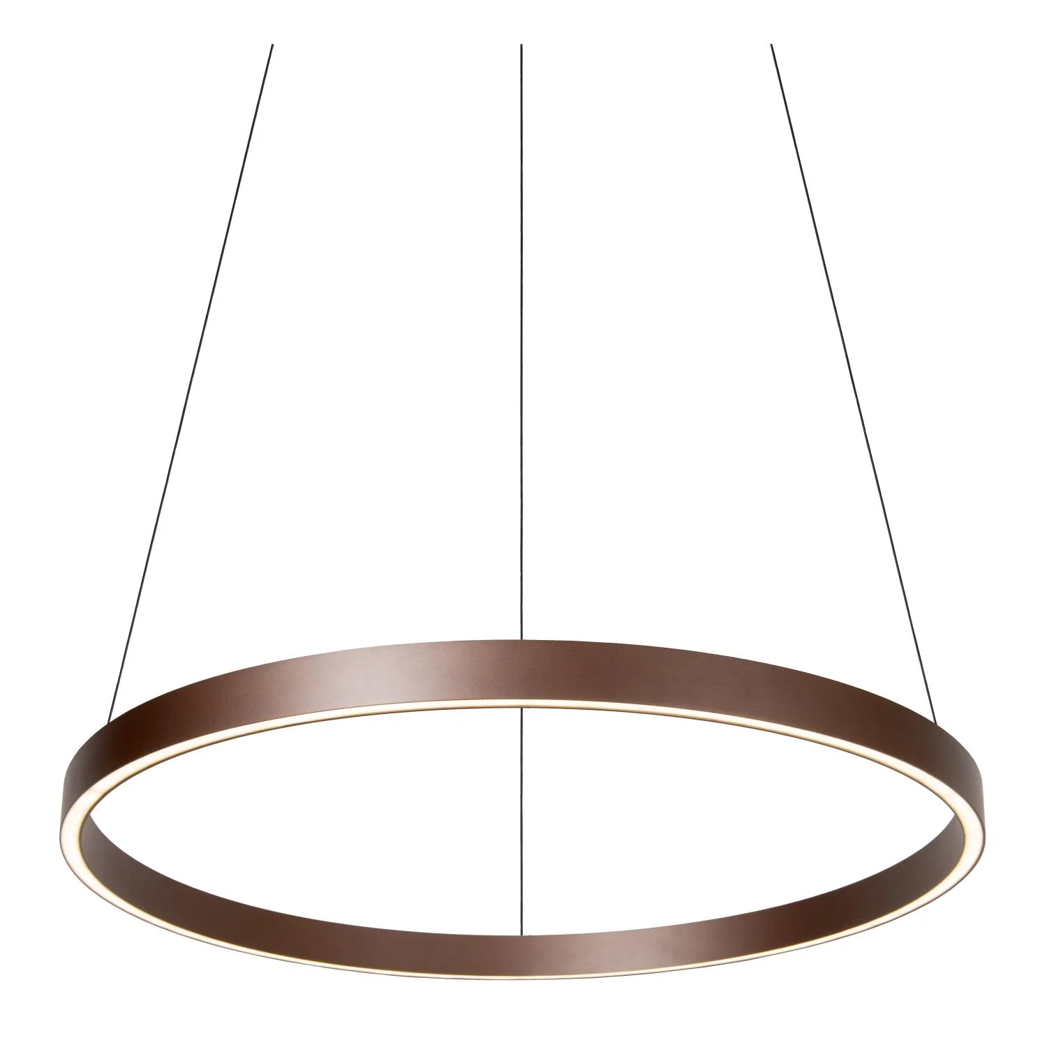 Lucide LIANE - Zu00e1vesnu00e9 svetlo - u00d8 80 cm - LED tlmenu00e9. - CCT - 2x36W 2700K/4000K - Vhodnu00e9 do dvojpodlau017enu00fdch priestorov a vysoku00e9ho stropu - Hrdzavo hnedu00e1 | Nu00e1lada
