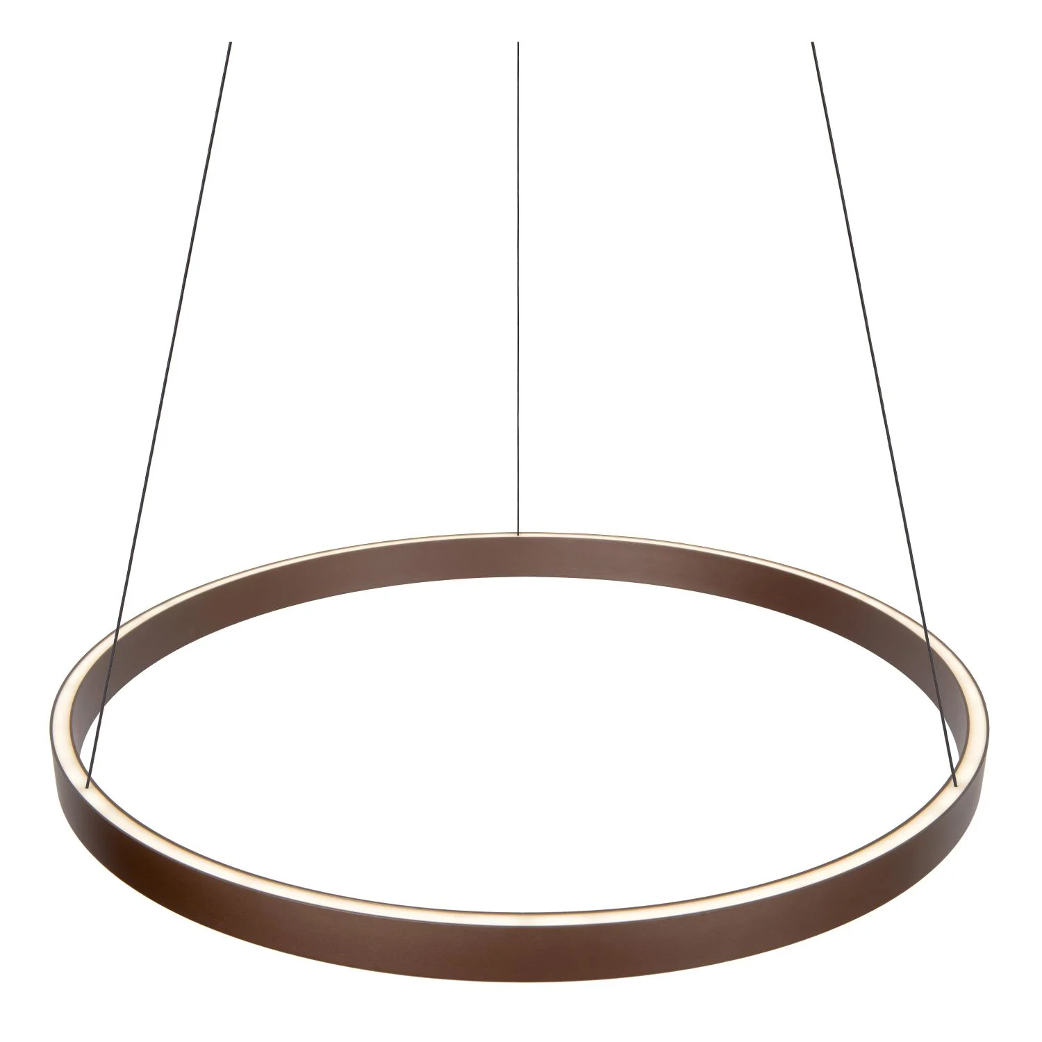 Lucide LIANE - Zu00e1vesnu00e9 svetlo - u00d8 80 cm - LED tlmenu00e9. - CCT - 2x36W 2700K/4000K - Vhodnu00e9 do dvojpodlau017enu00fdch priestorov a vysoku00e9ho stropu - Hrdzavo hnedu00e1 | Nu00e1lada