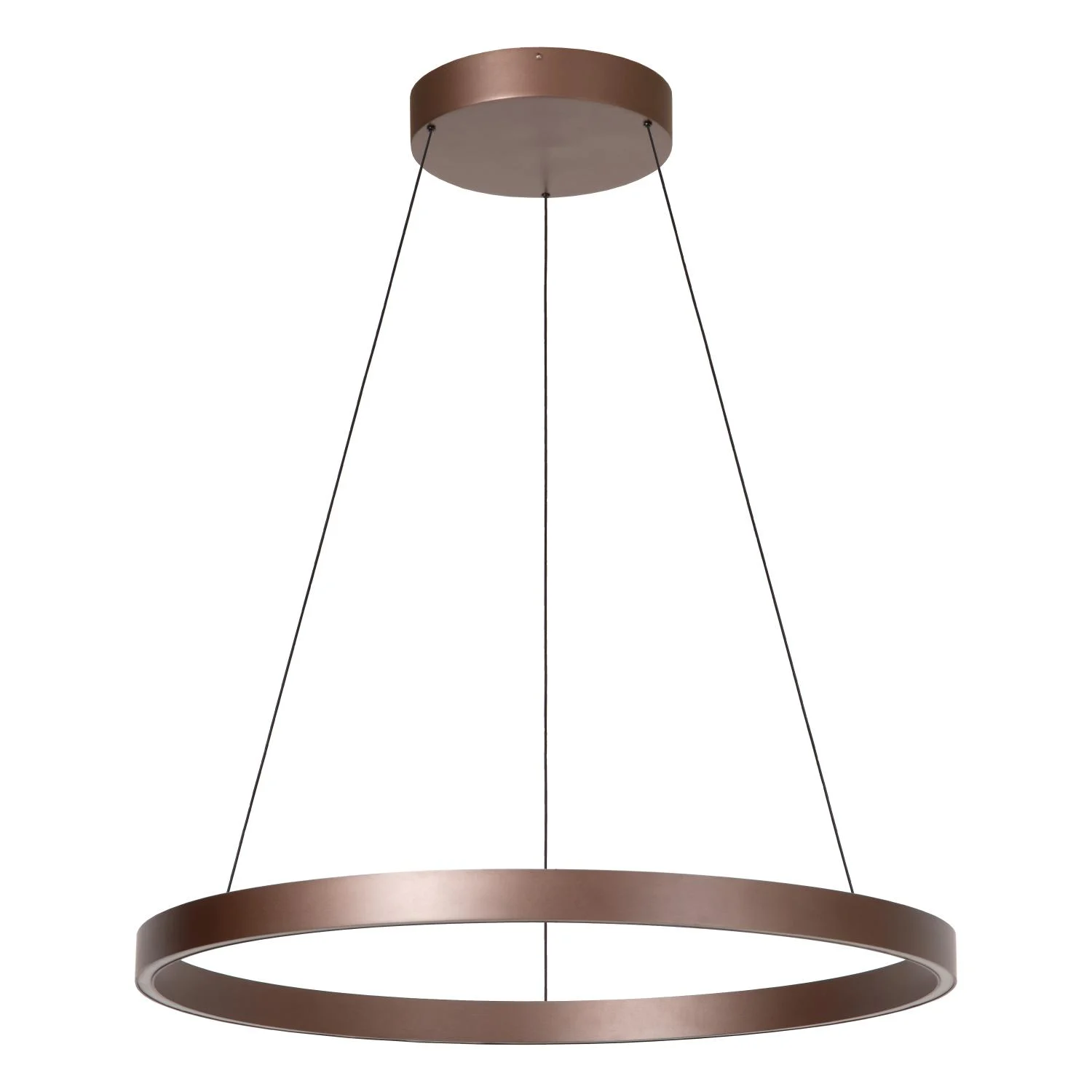 Lucide LIANE - Zu00e1vesnu00e9 svetlo - u00d8 80 cm - LED tlmenu00e9. - CCT - 2x36W 2700K/4000K - Vhodnu00e9 do dvojpodlau017enu00fdch priestorov a vysoku00e9ho stropu - Hrdzavo hnedu00e1 | Nu00e1lada