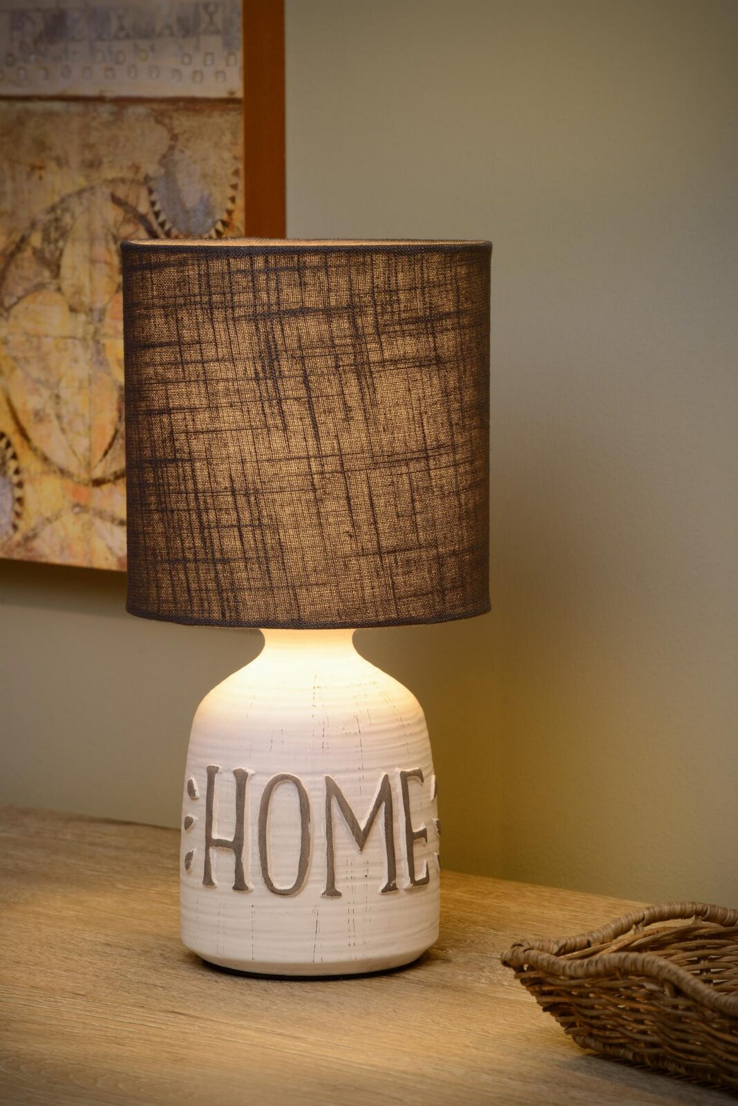 Lucide COSBY - Stolnu00e1 lampa - u00d8 16,5 cm - 1xE14 - biela