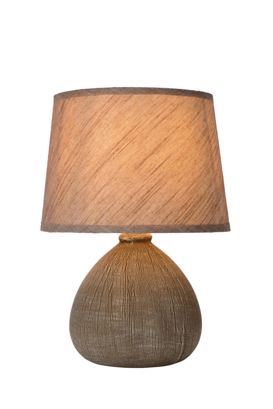 Lucide RAMZI - stolnu00e1 lampa - u00d8 18 cm - 1xE14 - hnedu00e1