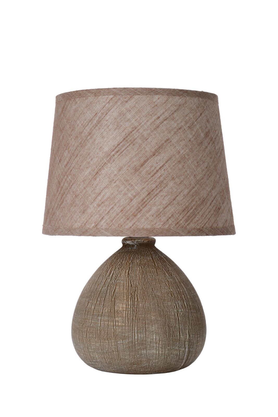 Lucide RAMZI - stolnu00e1 lampa - u00d8 18 cm - 1xE14 - hnedu00e1