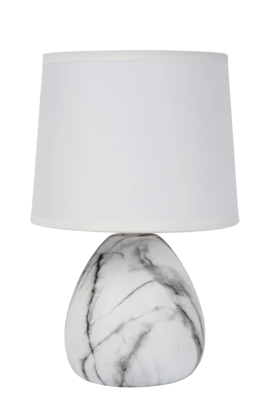 Lucide MARMO - Stolnu00e1 lampa - u00d8 16 cm - 1xE14 - biela