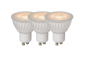 Lucide MR16 - LED u017eiarovka - u00d8 5 cm - LED stmievanu00e1. - GU10 - 3x5W 3000K - biela - sada 3 kusov