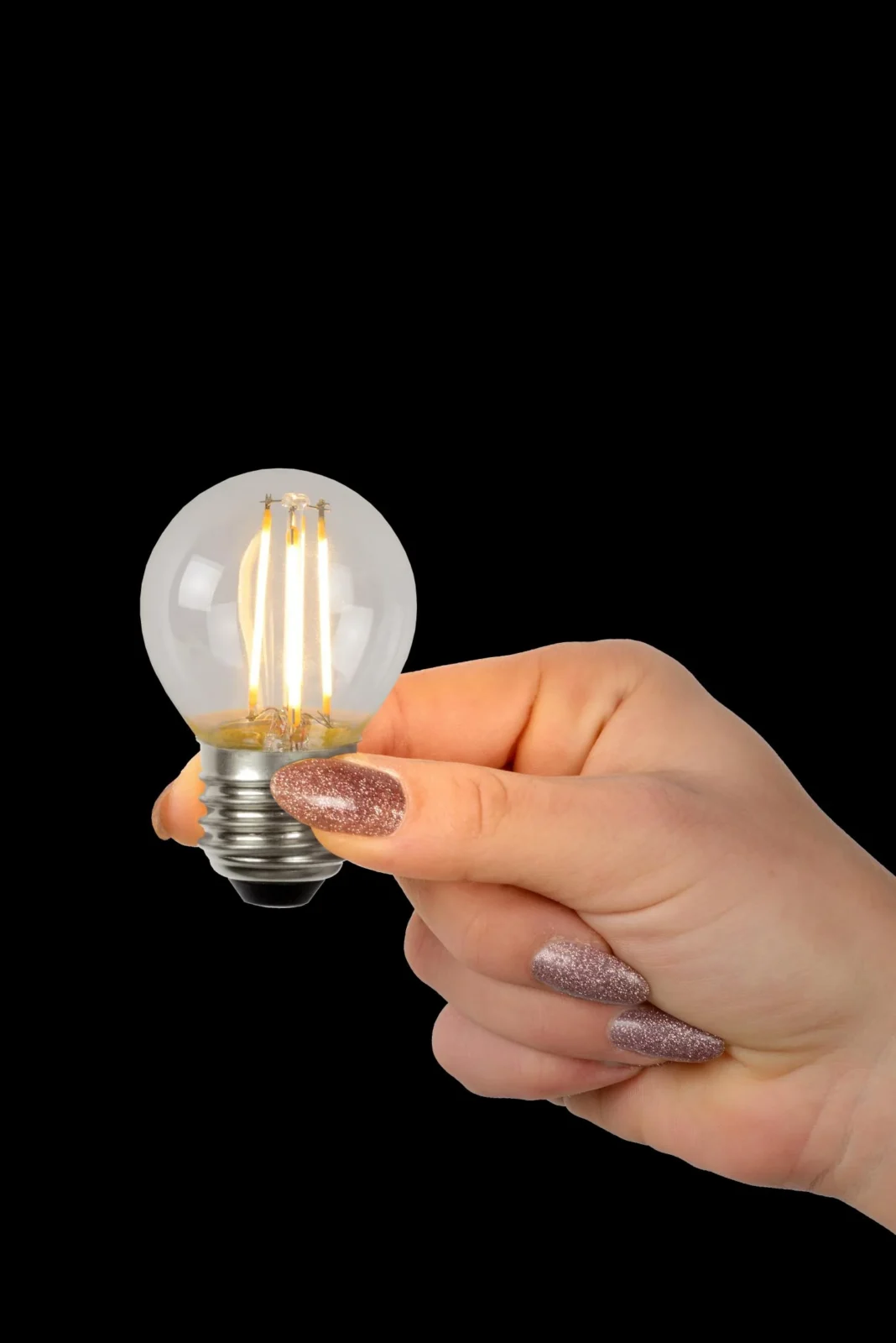 Lucide G45 - u017diarovka s vlu00e1knom - u00d8 4,5 cm - LED tlmenu00e1. - E27 - 1x4W 2700K - priehu013eadnu00e1