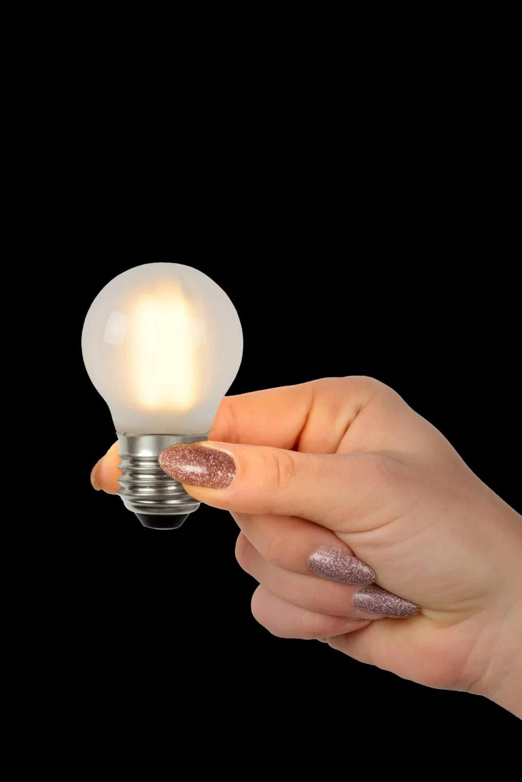 Lucide G45 - u017diarovka s vlu00e1knom - u00d8 4,5 cm - LED tlmenu00e1. - E27 - 1x4W 2700K - matovanu00e1
