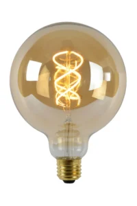 Lucide G125 - u017diarovka s vlu00e1knom - u00d8 12,5 cm - LED tlmenu00e1. - E27 - 1x4,9W 2200K - jantu00e1rovu00e1