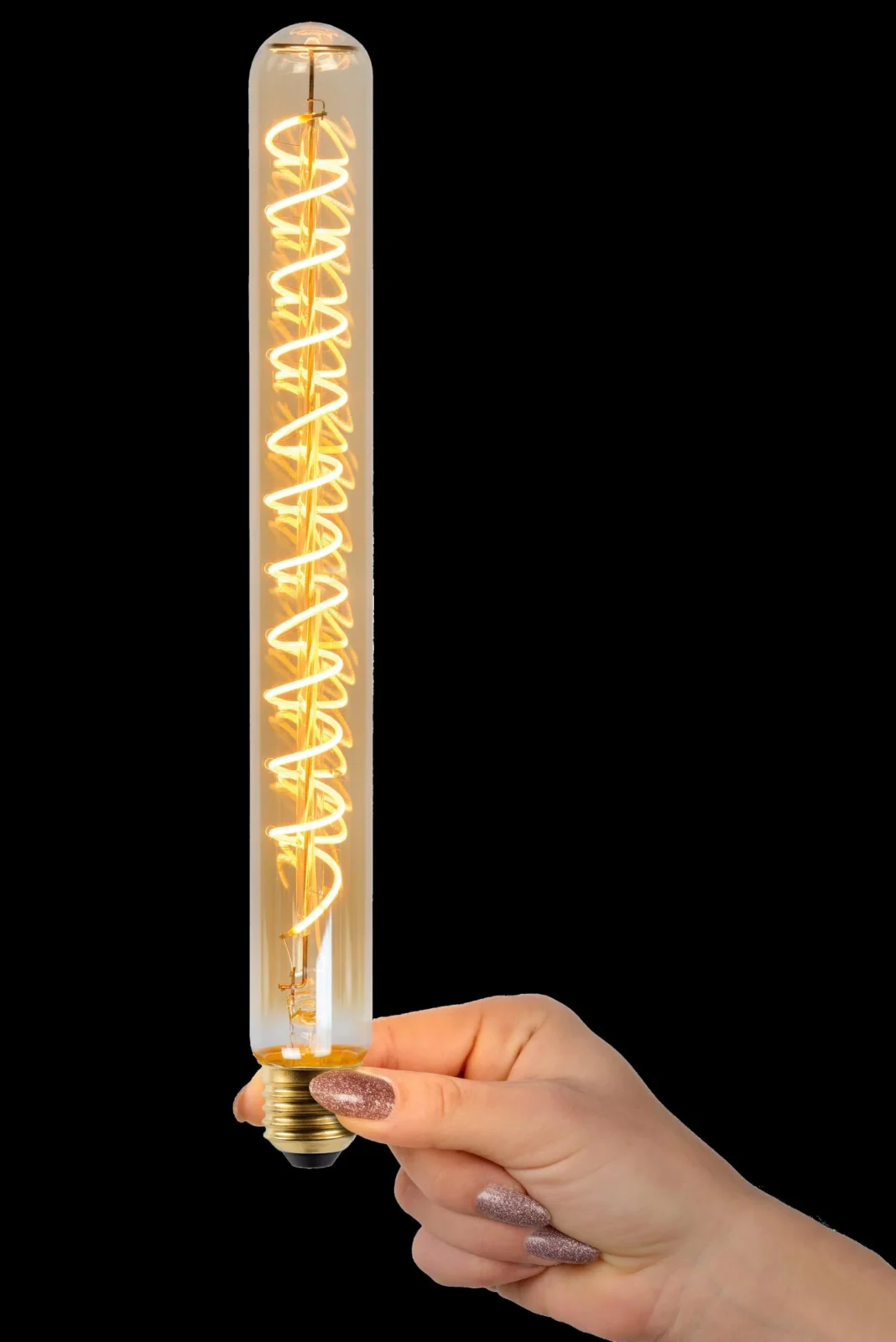 Lucide T32 - u017diarovka s vlu00e1knom - u00d8 3,2 cm - LED tlmenu00e1. - E27 - 1x4,9W 2200K - jantu00e1rovu00e1