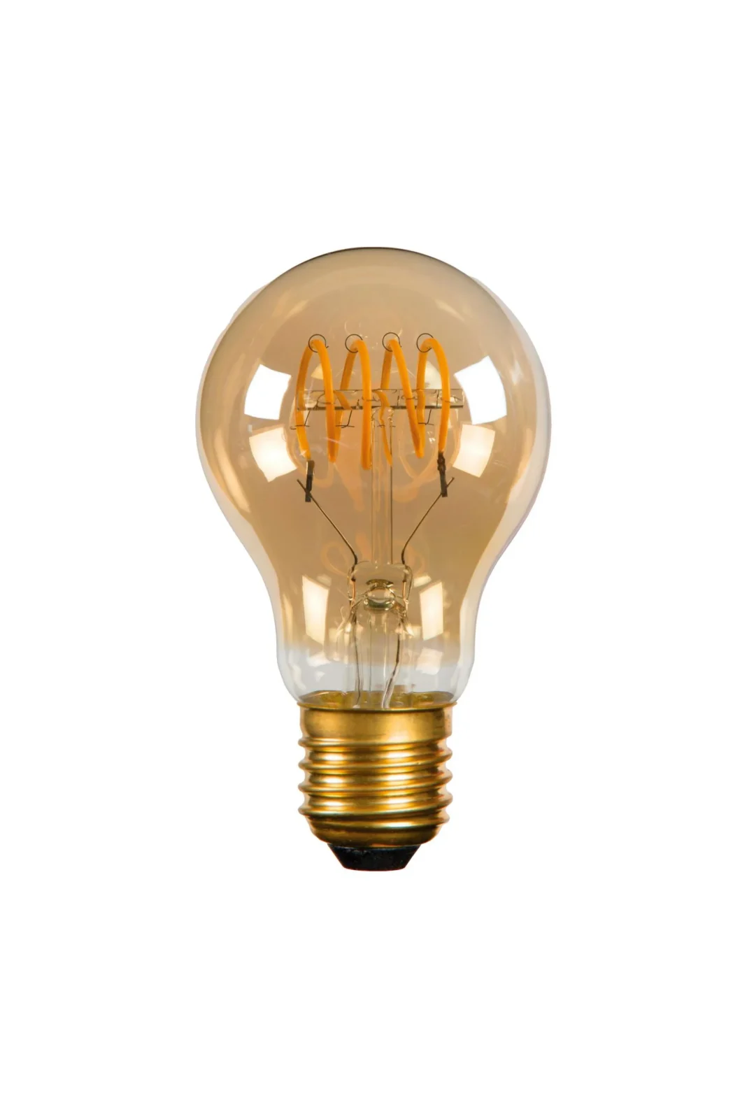 Lucide A60 TWILIGHT SENSOR - u017diarovka s vlu00e1knom - u00d8 6 cm - LED - E27 - 1x4W 2200K - Senzor na deu0148/noc - jantu00e1rovu00e1