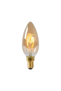 Lucide C35 - u017diarovka s vlu00e1knom - u00d8 3,5 cm - LED tlmenu00e1. - E14 - 1x3W 2200K - jantu00e1rovu00e1
