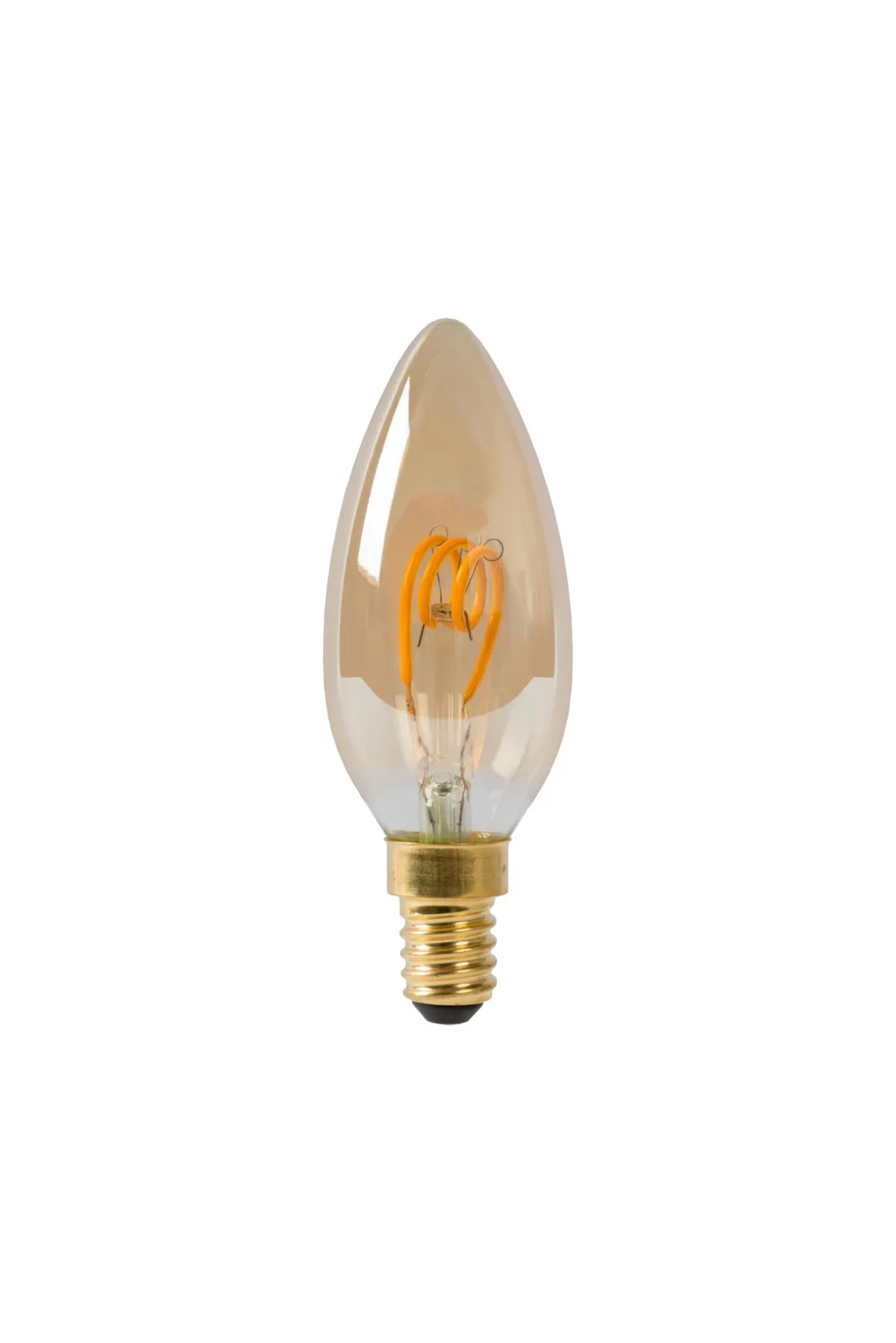 Lucide C35 - u017diarovka s vlu00e1knom - u00d8 3,5 cm - LED tlmenu00e1. - E14 - 1x3W 2200K - jantu00e1rovu00e1