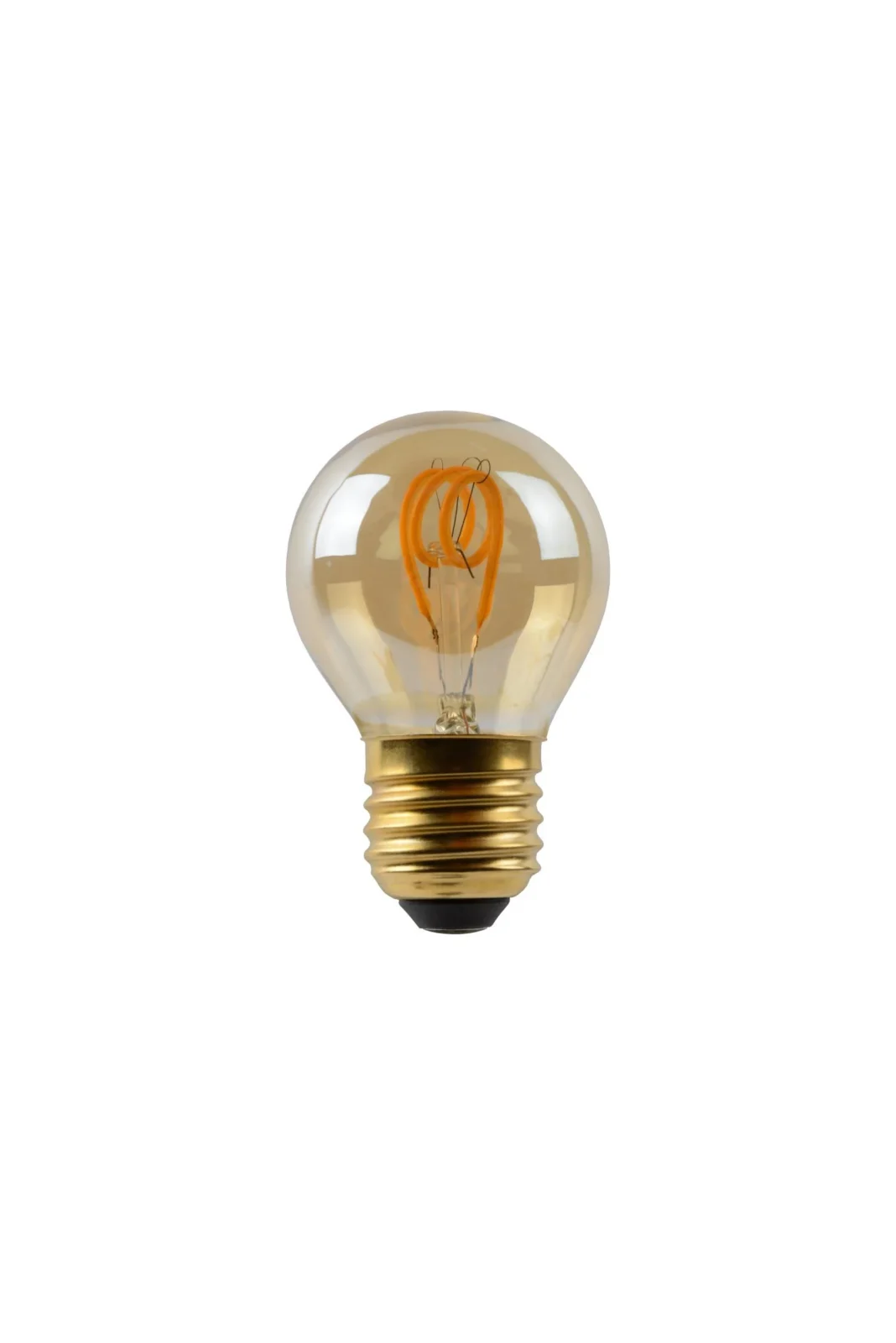 Lucide G45 - u017diarovka s vlu00e1knom - u00d8 4,5 cm - LED tlmenu00e1. - E27 - 1x3W 2200K - jantu00e1rovu00e1