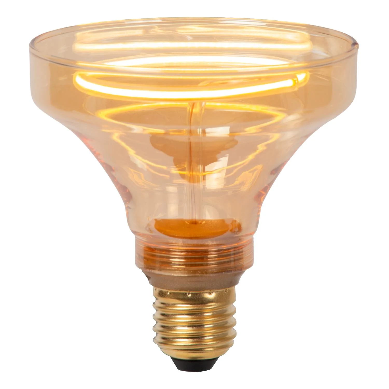 Lucide GO100 - u017diarovka s vlu00e1knom - u00d8 10 cm - LED Dim. - E27 - 1x4W 2200K - jantu00e1rovu00e1