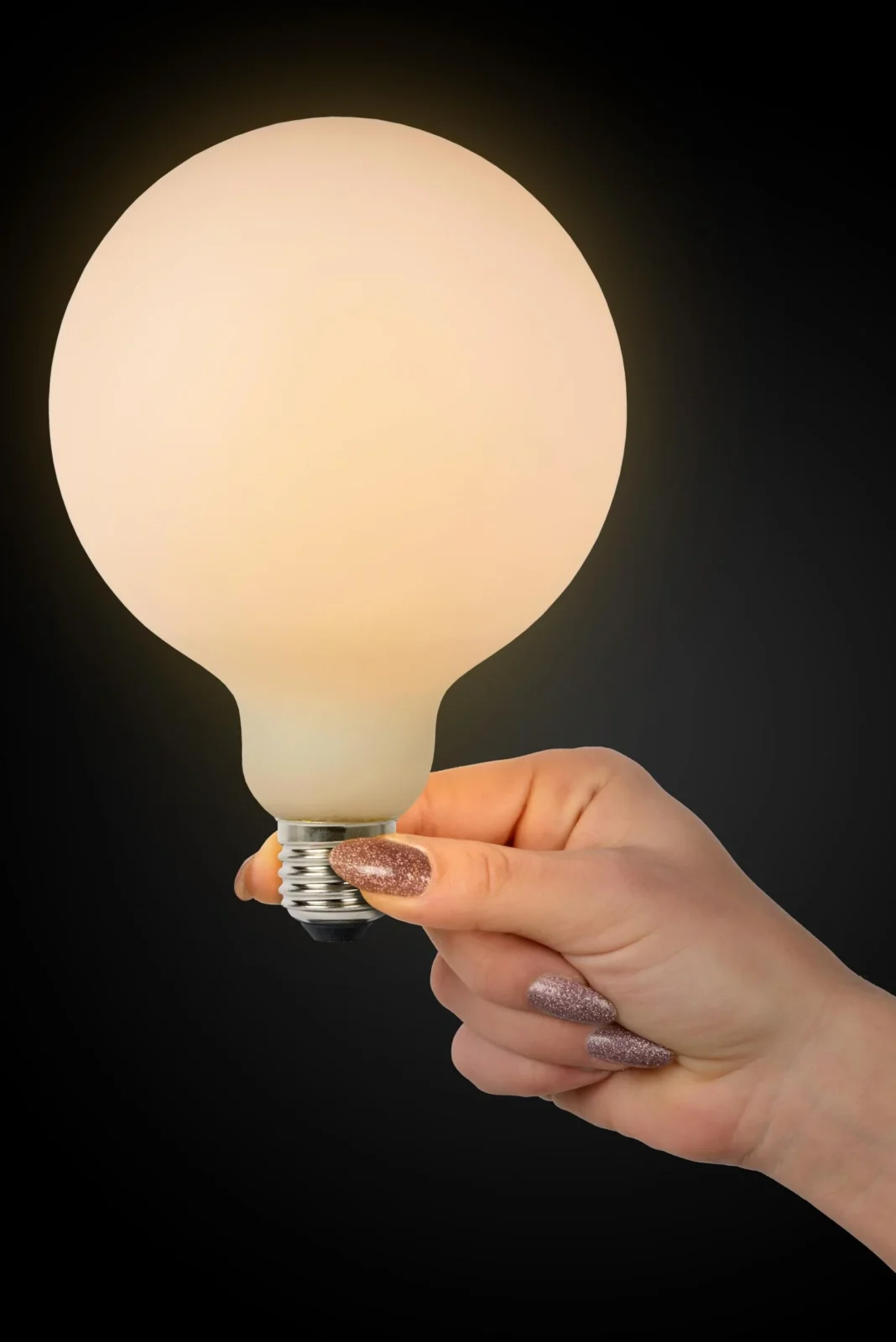Lucide G125 - u017diarovka s vlu00e1knom - u00d8 12,5 cm - LED 3 StepDim - E27 - 1x8W 2700K - Opal