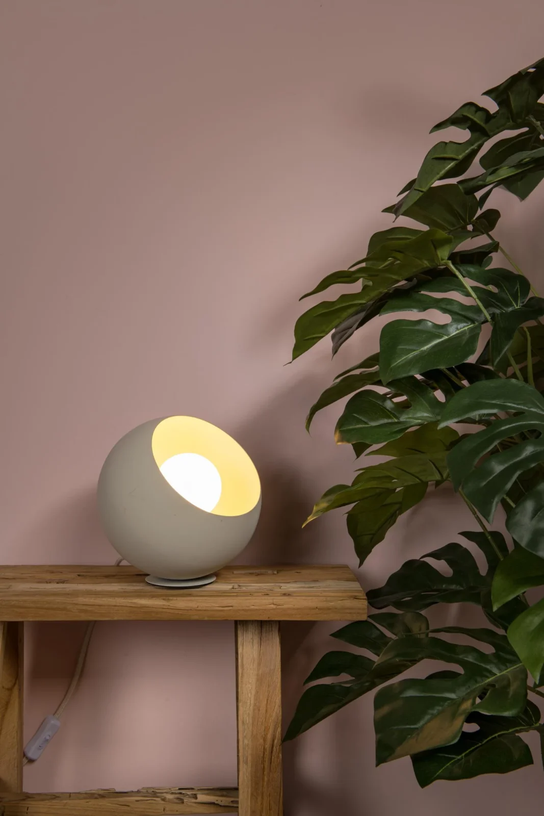 Lucide DOREDOS - Stolnu00e1 lampa - u00d8 20 cm - 1xE27 - Kru00e9movu00e1