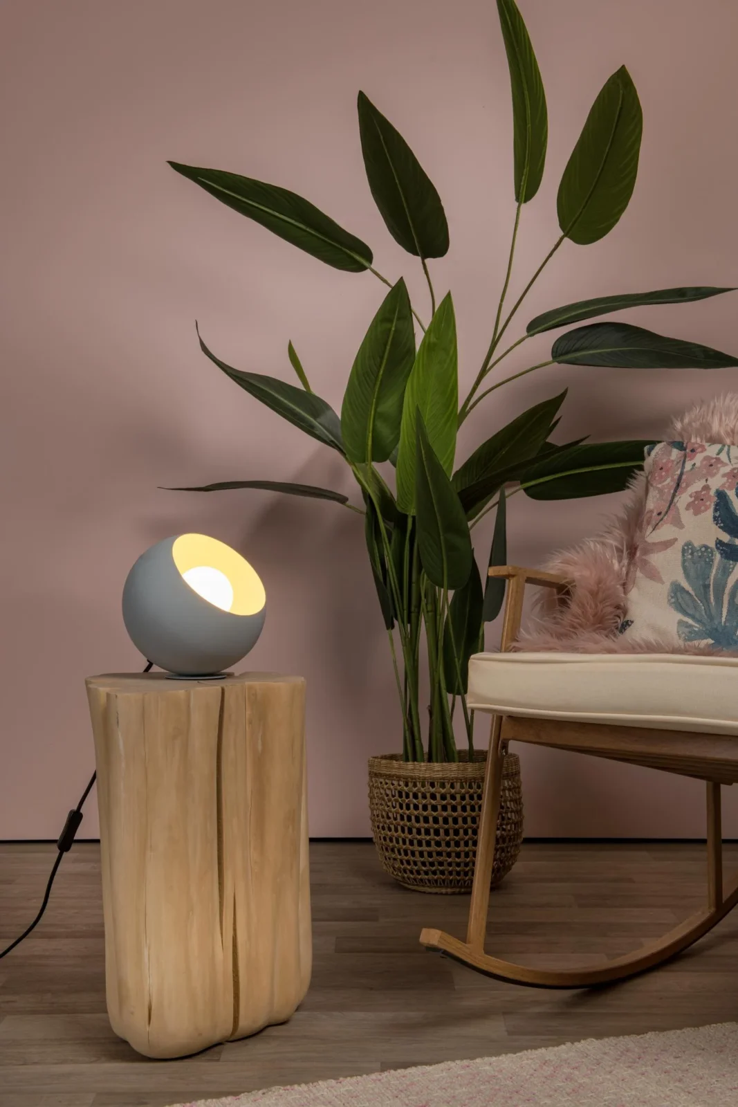 Lucide DOREDOS - Stolnu00e1 lampa - u00d8 20 cm - 1xE27 - Pastelovu00e1 modru00e1