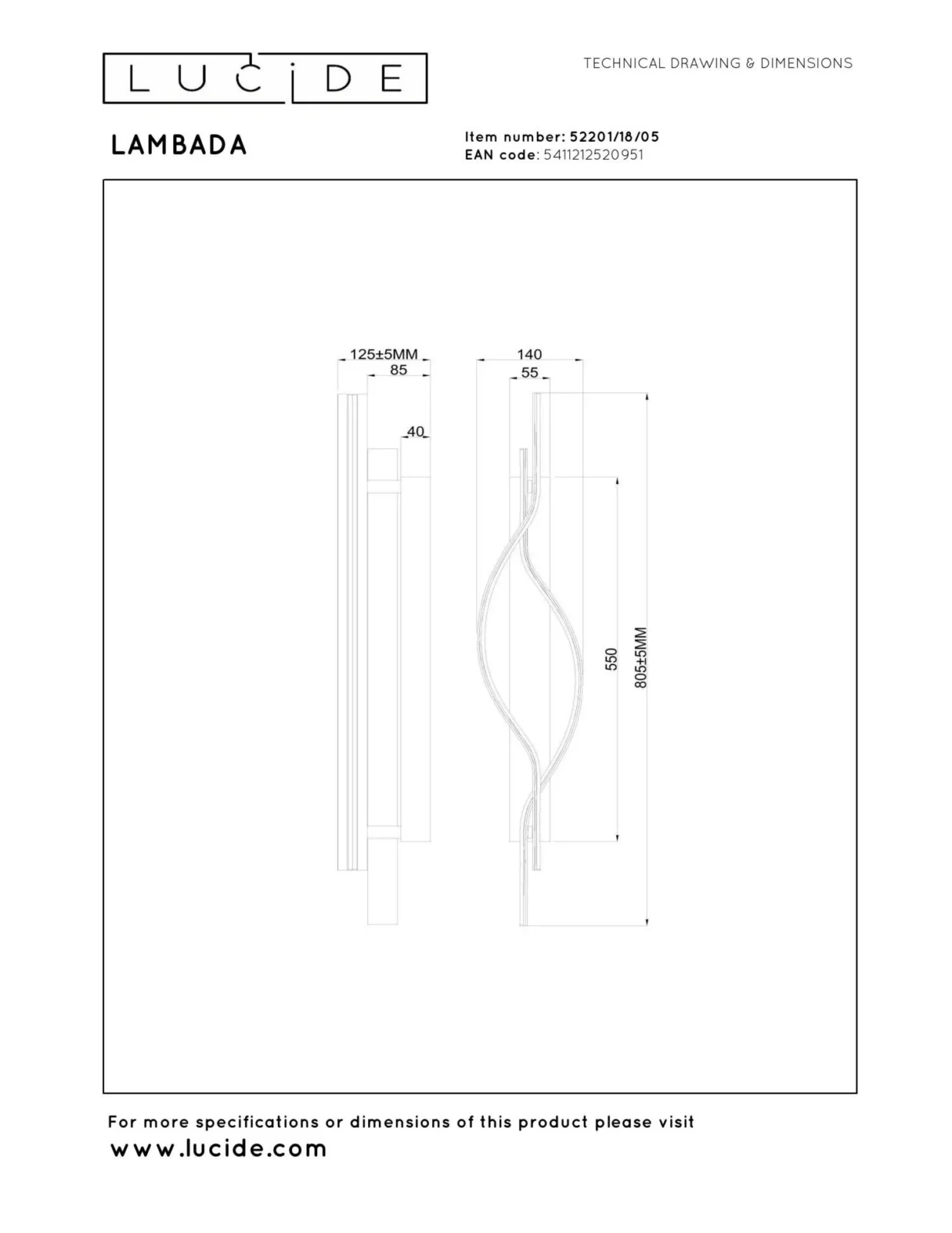 Lucide LAMBADA - Nu00e1stennu00e9 svetlo - LED Dim. - 1x20W 2700K - Champagne - Premium