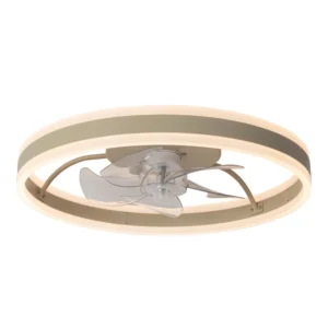 Lucide KARRUSEL - Stropnu00fd ventilu00e1tor so svetlom - u00d8 50 cm - LED Dim. - CCT - 1x36W 2700K/4000K - Taupe - Essential