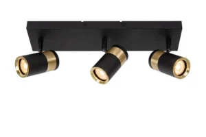 Lucide GORIK - Stropnu00e9 reflektory - 3xGU10 - u010cierne