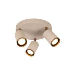 Lucide REGINA - Stropnu00fd reflektor - u00d8 21 cm - 3xGU10 - Taupe | Essential
