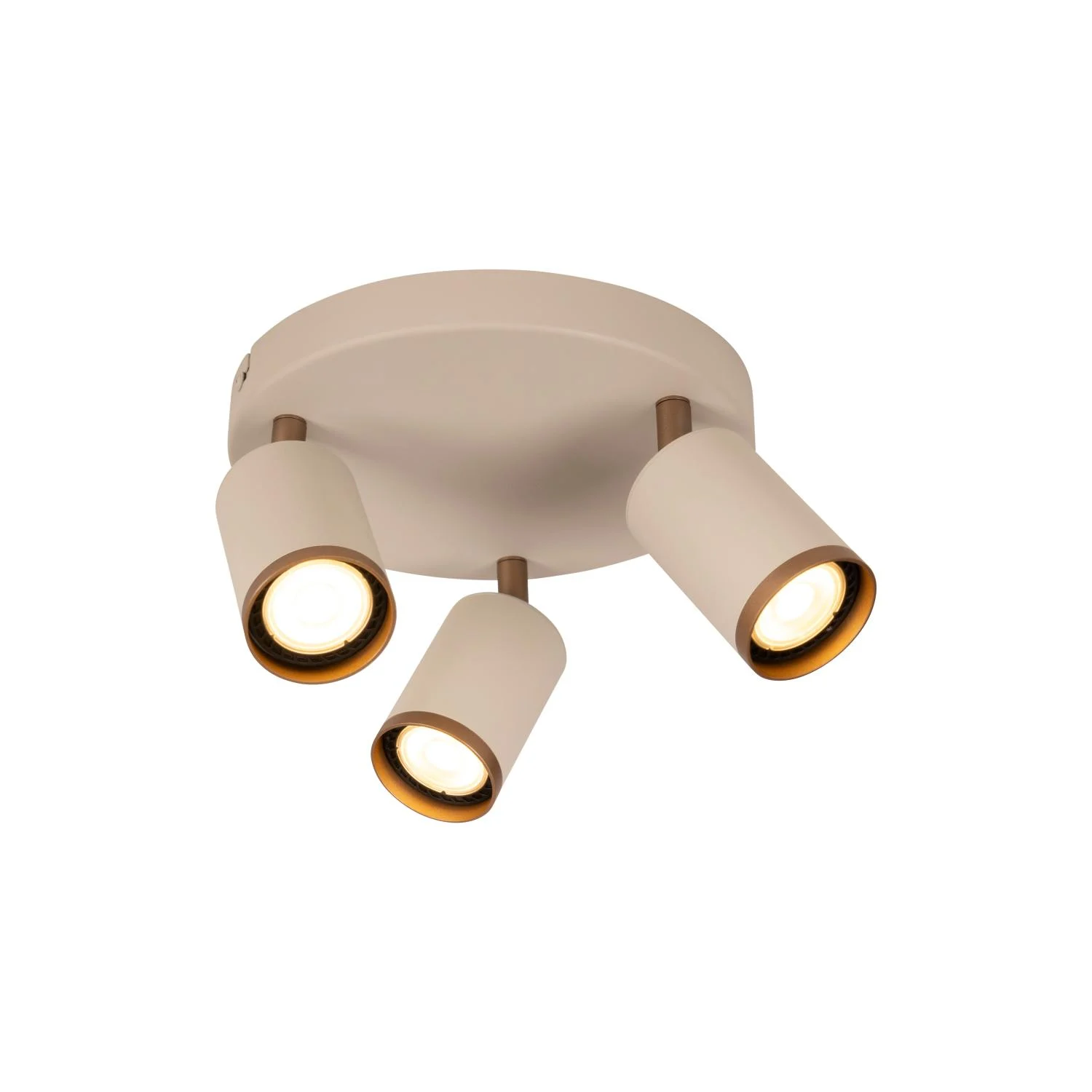 Lucide REGINA - Stropnu00fd reflektor - u00d8 21 cm - 3xGU10 - Taupe | Essential