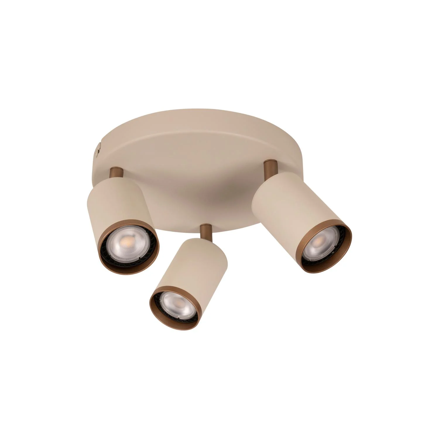 Lucide REGINA - Stropnu00fd reflektor - u00d8 21 cm - 3xGU10 - Taupe | Essential