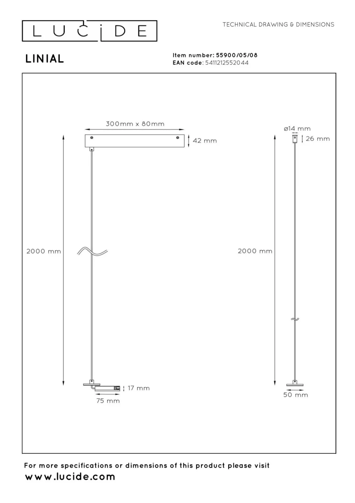 Lucide Premium LINIAL zavesenie s montu00e1u017enou zu00e1kladu0148ou - 1-okruhovu00fd osvetu013eovacu00ed systu00e9m - Smart - 48V pu00e1s - Satin Gun Metal