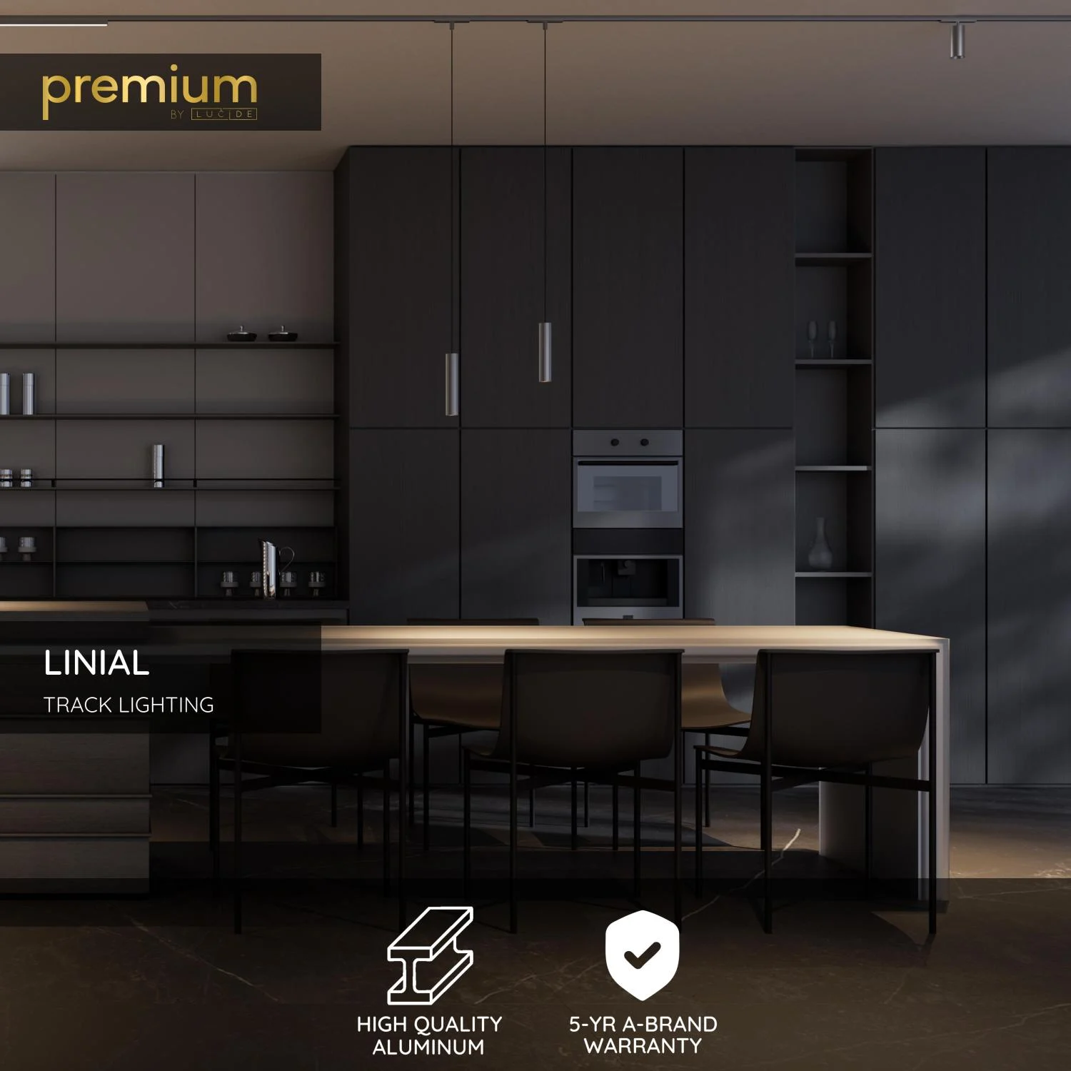 Lucide Premium LINIAL X-konektor - 1-okruhovu00fd osvetu013eovacu00ed systu00e9m - Smart - 48V kou013eajnica - Satin Gun Metal