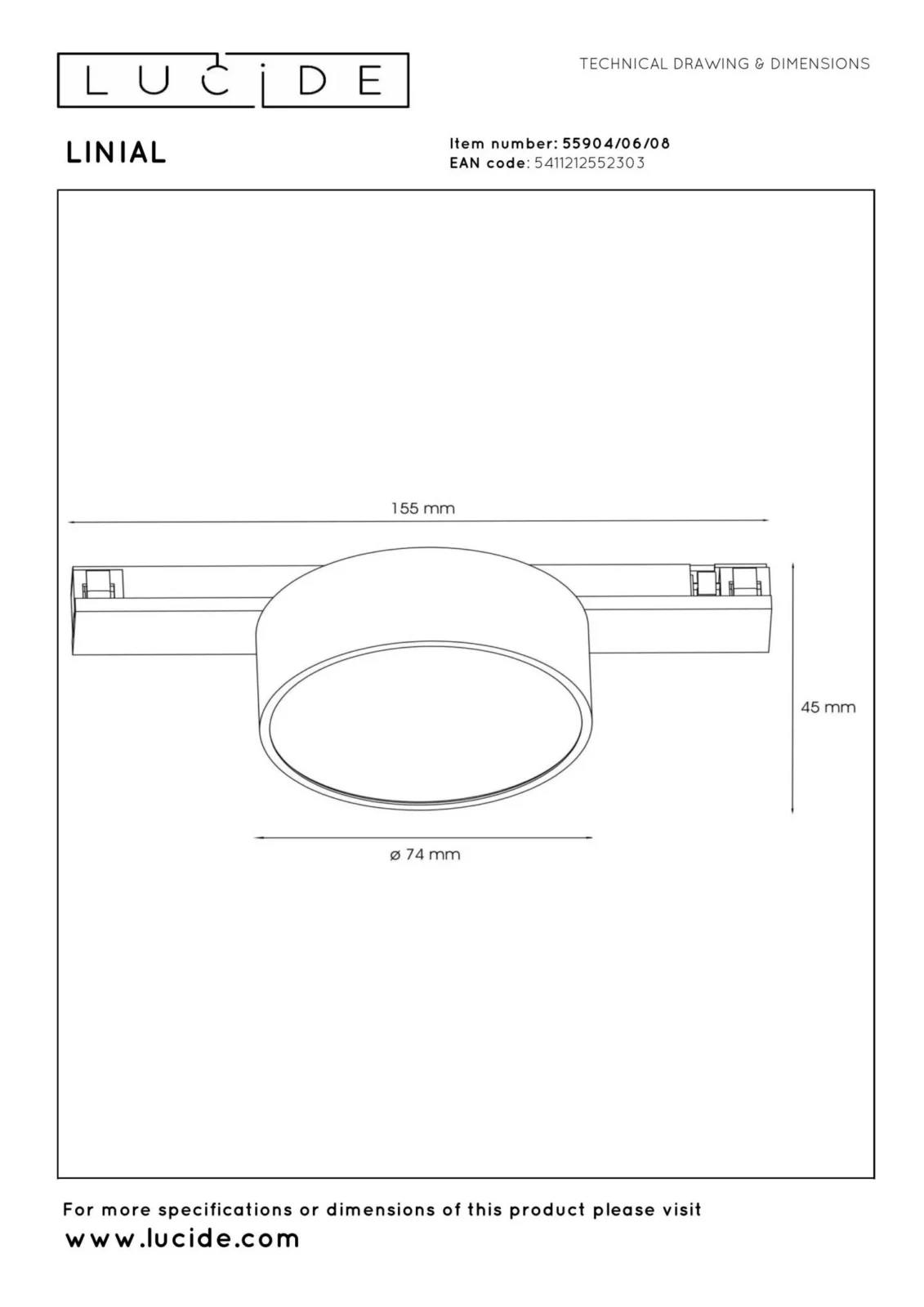 Lucide Premium LINIAL FIXT - 1-okruhovu00fd osvetu013eovacu00ed systu00e9m / Smart Rail Lighting - Smart - 48V kou013eaje - 1xLED - Satin Gun Metal
