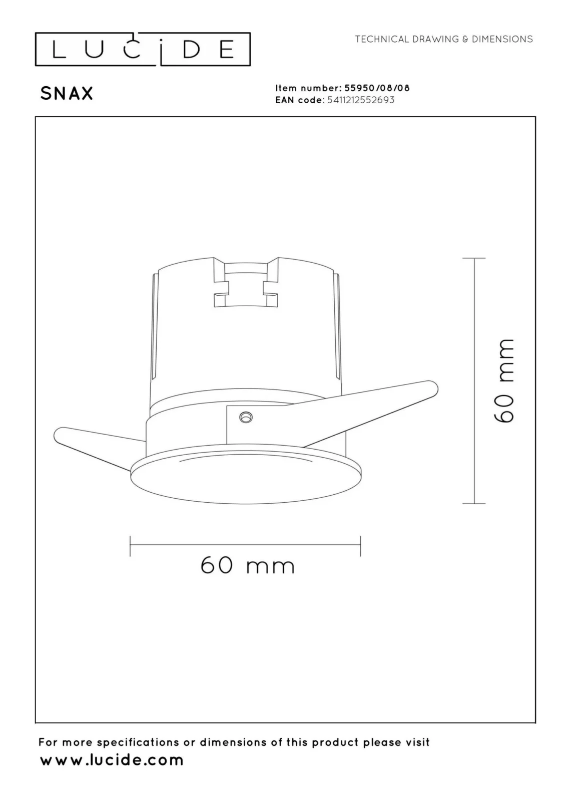 Lucide SNAX - Zapustenu00e9 reflektory - u00d8 6 cm - LED tlmenu00e9 svetlo. - CCT - 1x8W 2700K/4000K - Satin Gun Metal | Pru00e9miovu00e9
