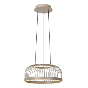 Lucide RIXANNE - Zu00e1vesnu00e9 svetlo - u00d8 40 cm- LED 3 StepDim - CCT - 1x22W 2200K/4000K - Taupe - Vibes