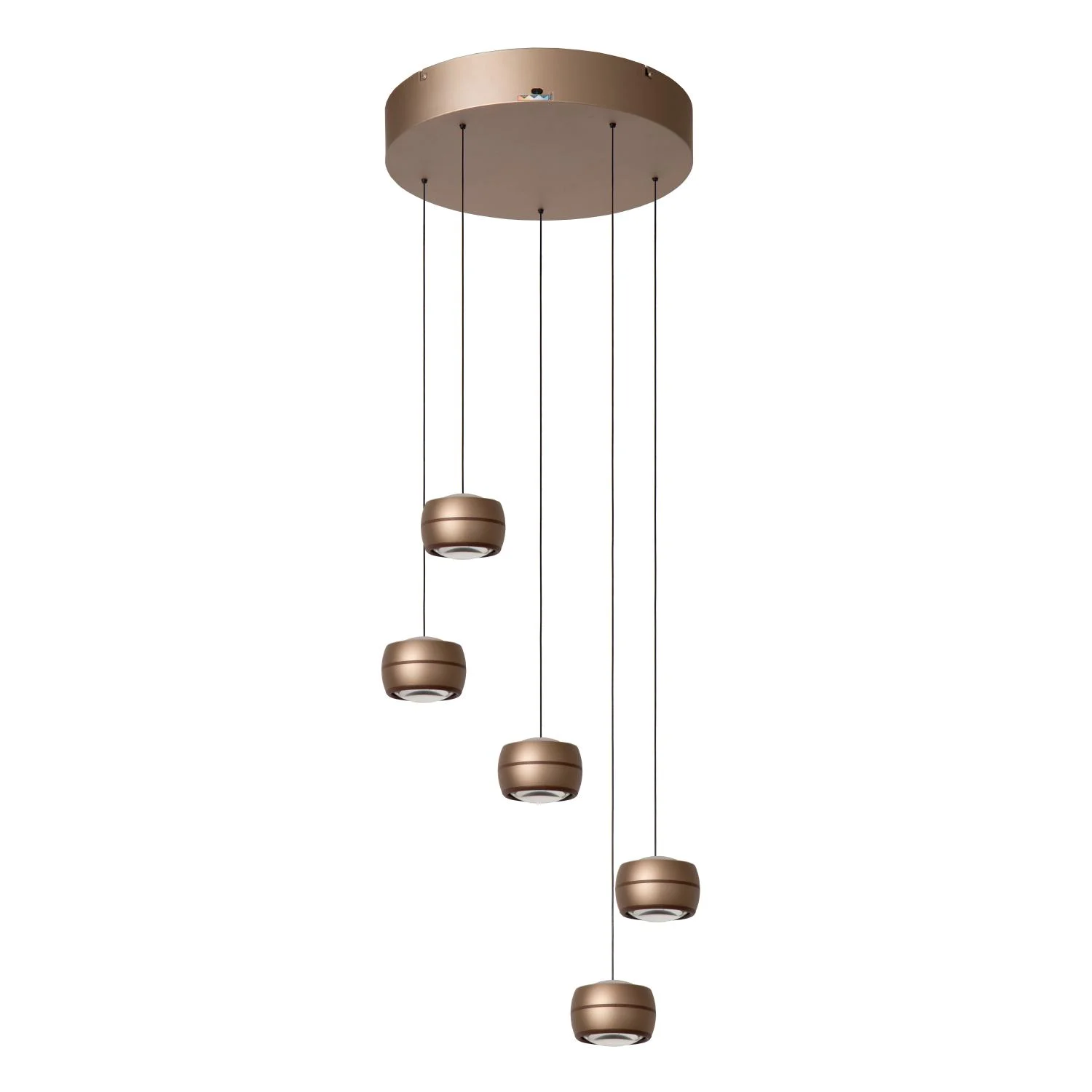 Lucide CORYFEE - Zu00e1vesnu00e9 svetlo - u00d8 38 cm - LED Dim. - CCT - 5x6W 2200K/3000K - Champagne - Vibes