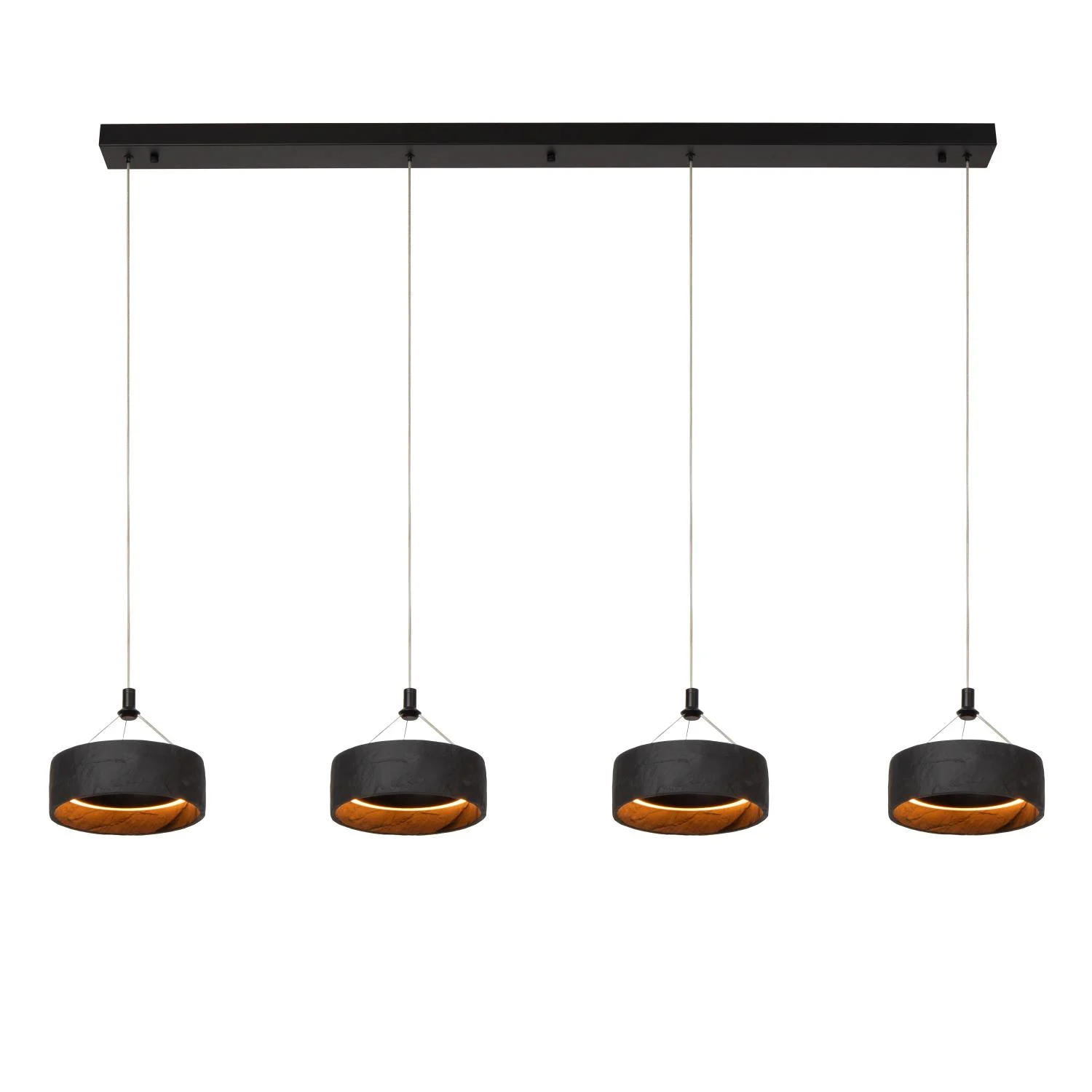 Lucide ADELANTE - Zu00e1vesnu00e9 svetlo - LED Dim. - CCT - 4x10W 2200K/3300K - u010dierna - Premium