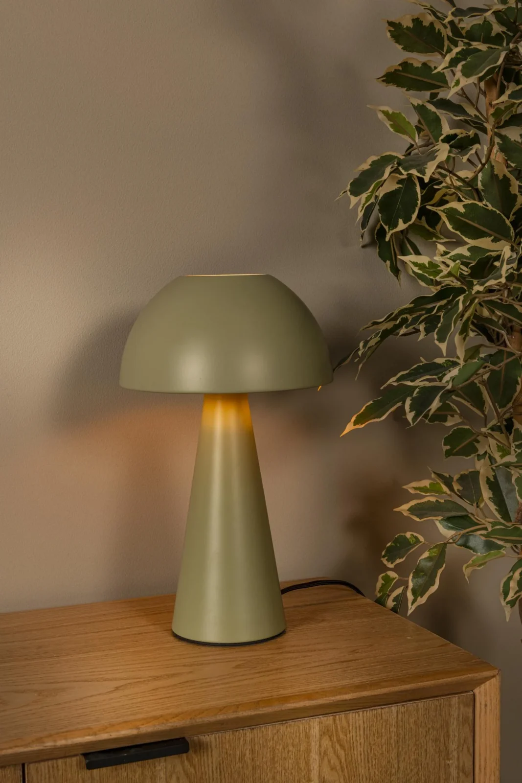 Lucide JORGO - Stolnu00e1 lampa - u00d8 20 cm - 1xE27 - Zelenu00e1 | Essential