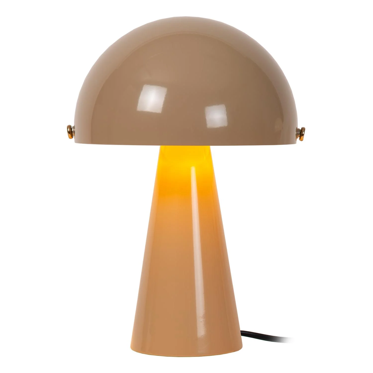 Lucide BARONE - Stolnu00e1 lampa - u00d8 23 cm - 1xE27 - Taupe | Nu00e1lada