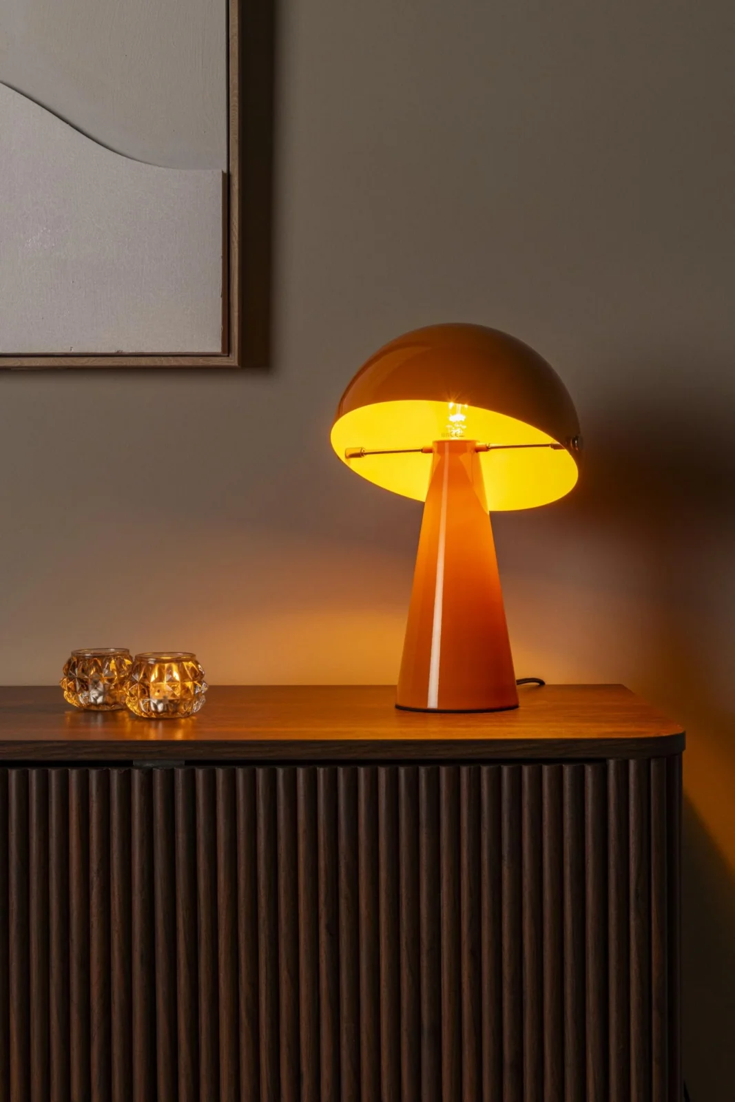 Lucide BARONE - Stolnu00e1 lampa - u00d8 23 cm - 1xE27 - Oranu017eovu00e1 | Nu00e1lada