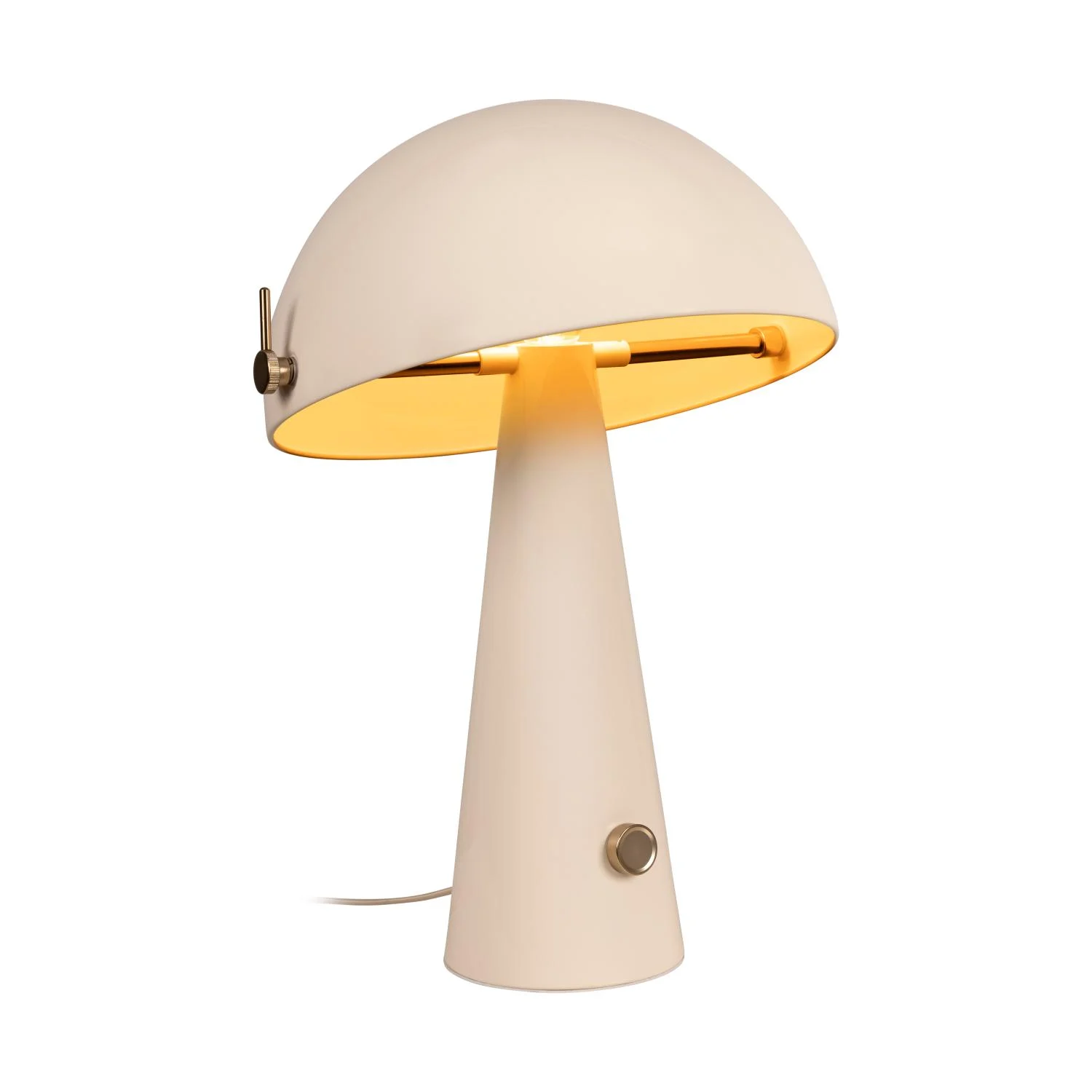 Lucide BARONE - Stolnu00e1 lampa - u00d8 38 cm - 1xE27 - Kru00e9movu00e1 | Nu00e1lada