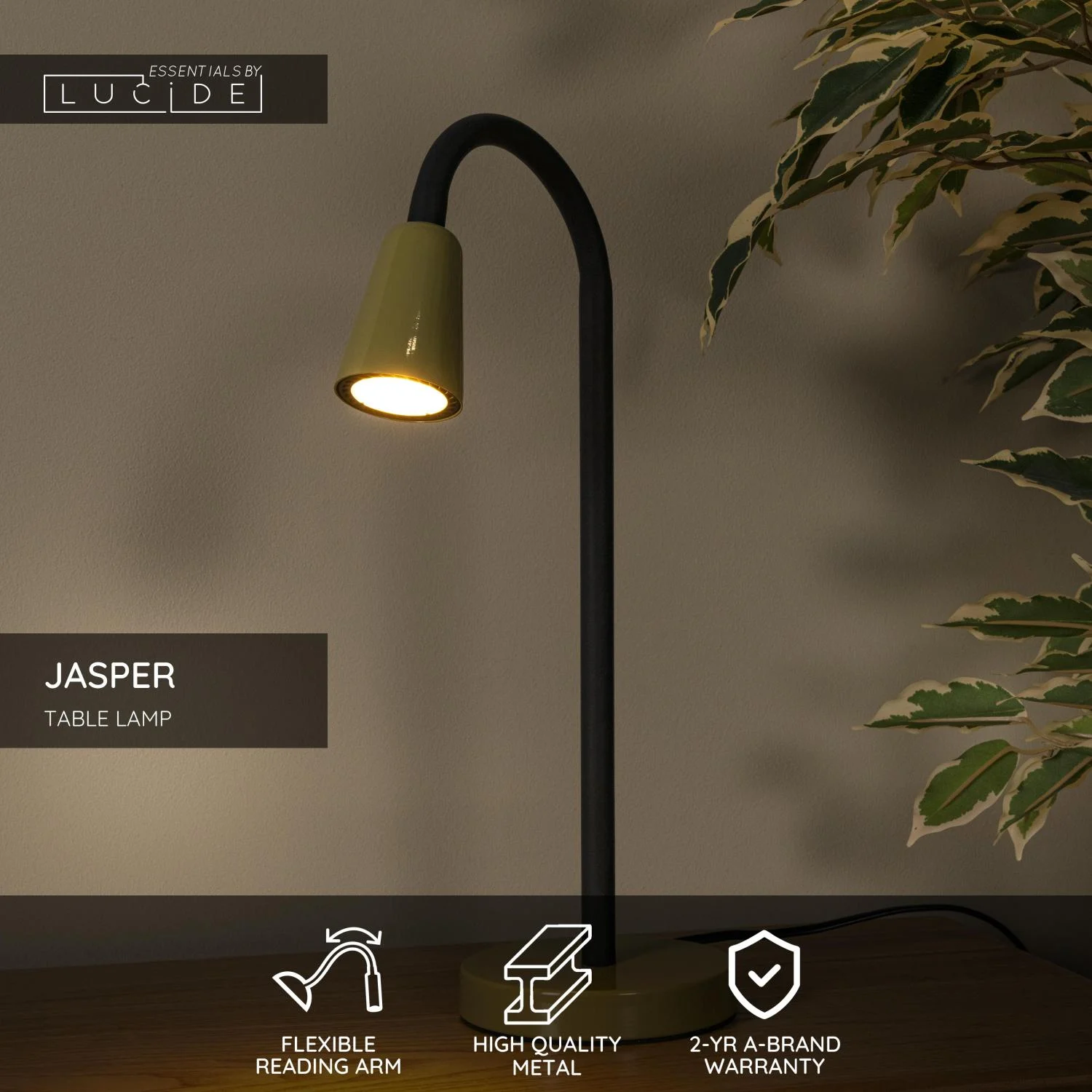 Lucide JASPER - Stolnu00e1 lampa - 1xGU10 - Zelenu00e1 | Essential
