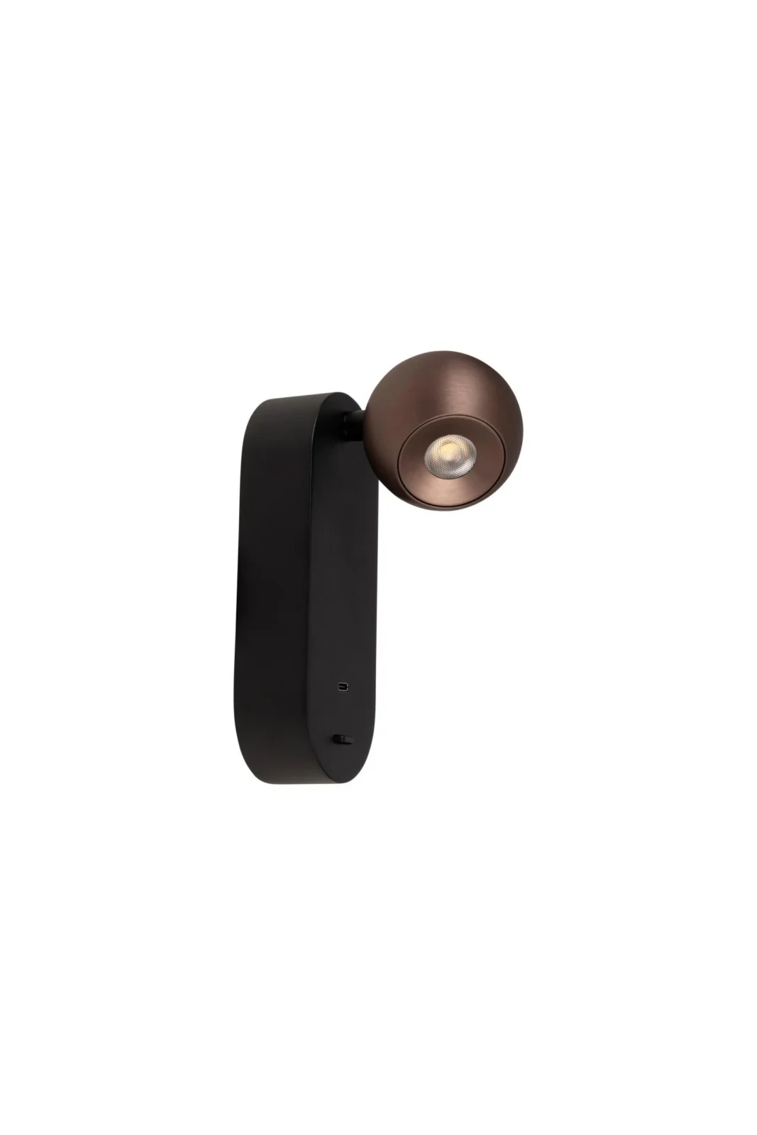 Lucide MONTANA - Nu00e1stennu00e9 svetlo - LED - CCT - 1x6,3W 2700K/4000K - S USB nabu00edjacu00edm bodom - Grey iron | Pru00e9miovu00e9