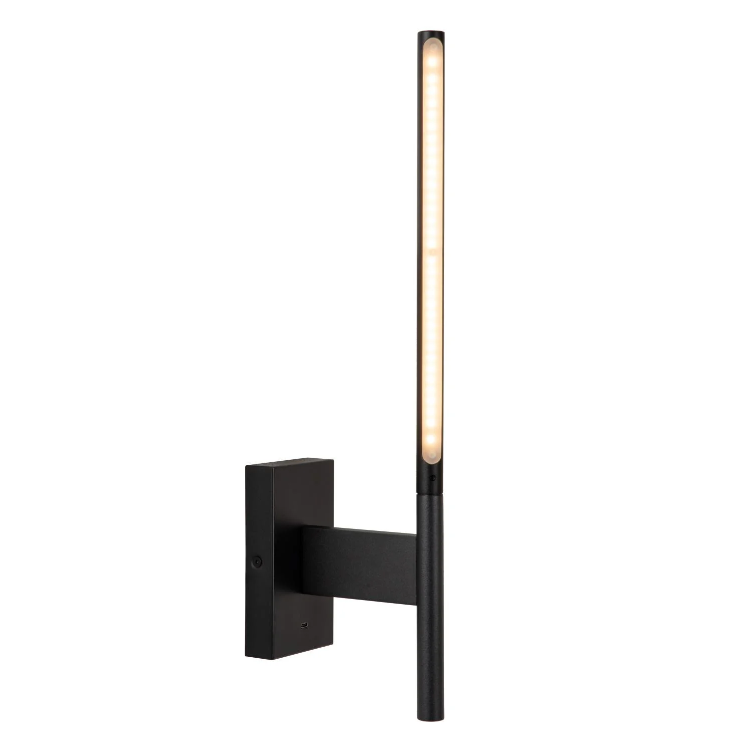 Lucide FINAN - Nu00e1stennu00e9 svetlo - LED - 1x6W 2700K - s USB nabu00edjacu00edm bodom - u010dierna