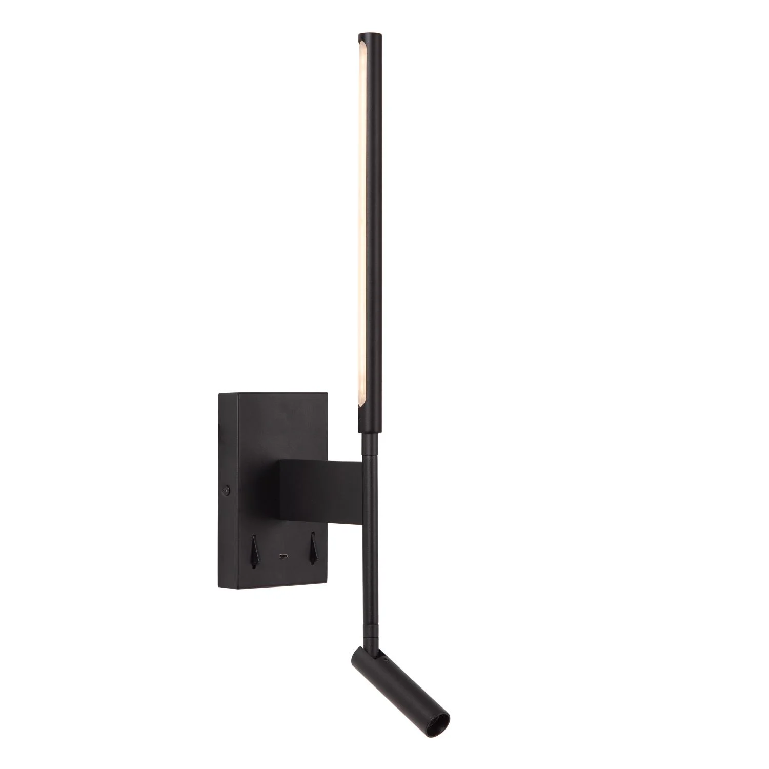 Lucide FINAN - Nu00e1stennu00e9 svetlo - LED - 2700K - S USB nabu00edjacu00edm bodom - u010dierna