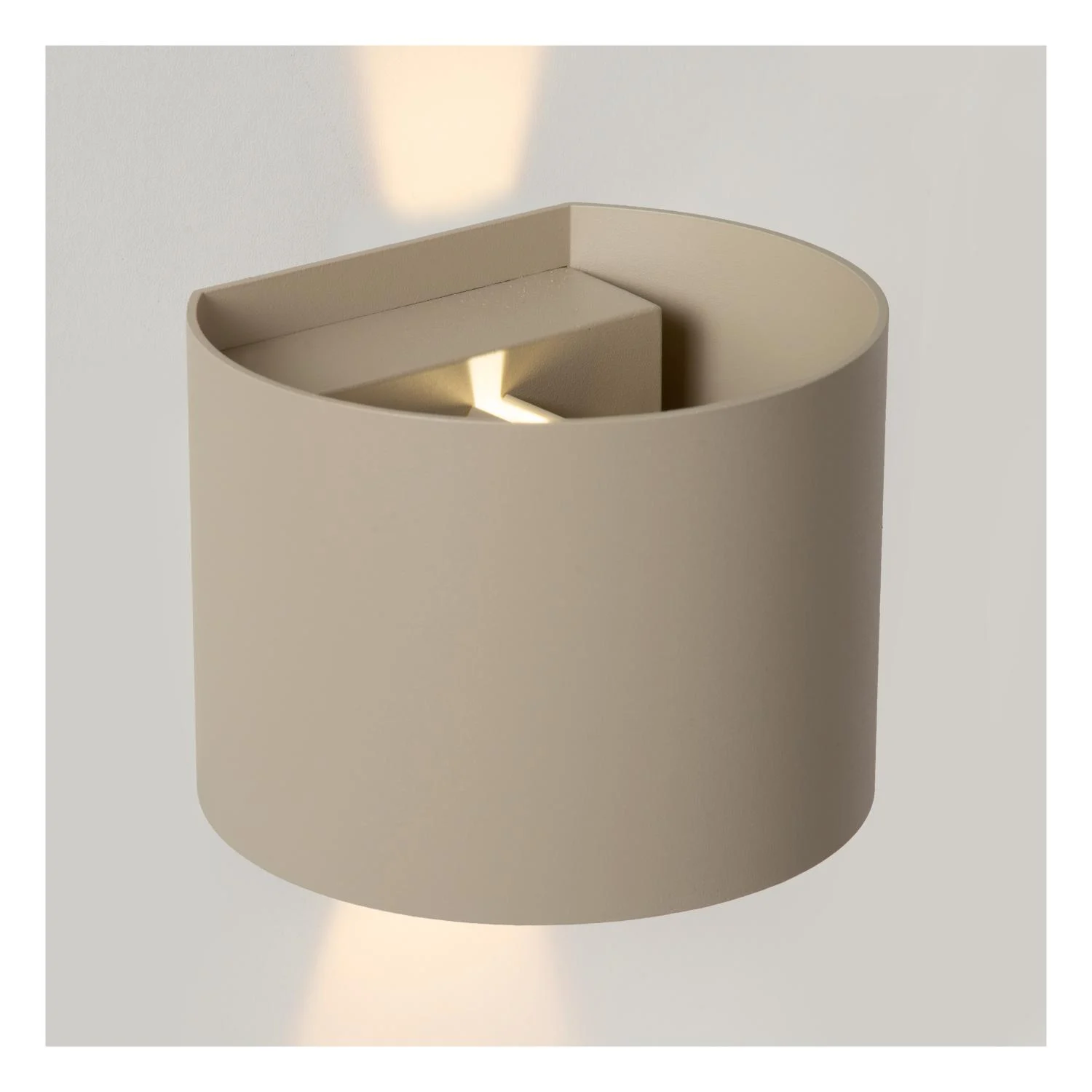 Lucide ARMIN - Nu00e1stennu00fd reflektor / nu00e1stennu00e9 svetlo Ku00fapeu013eu0148a - LED Dim. - CCT - 2x3,5W 2200K/3000K - IP65 - Taupe - Essential