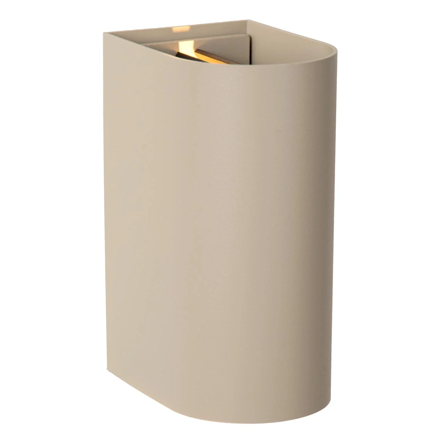 Lucide APLIS - Wall spotlight / Wall light Indoor/Outdoor - LED Dim. - CCT - 2x5W 2200K/3000K - IP65 - Taupe - Essential