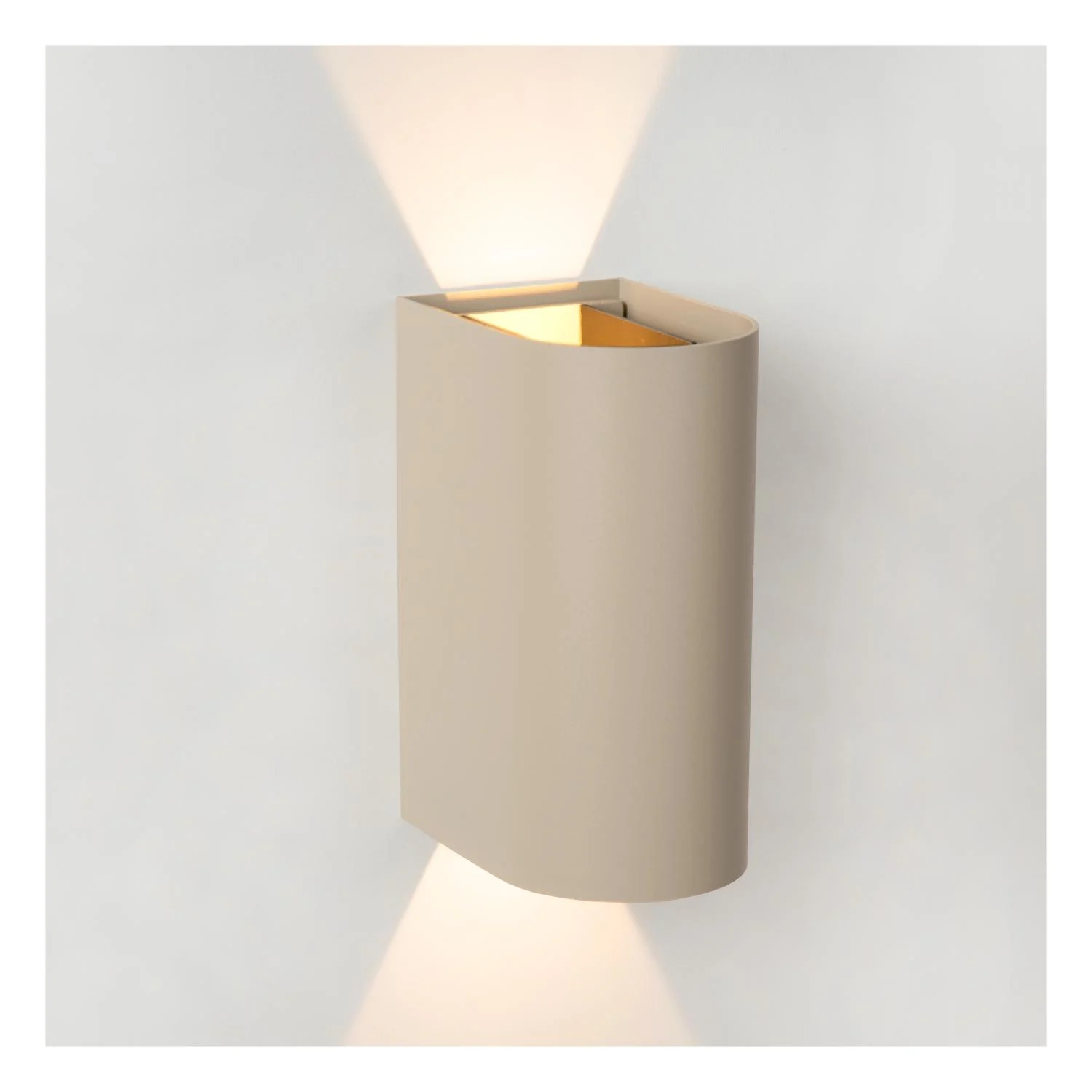 Lucide APLIS - Wall spotlight / Wall light Indoor/Outdoor - LED Dim. - CCT - 2x5W 2200K/3000K - IP65 - Taupe - Essential